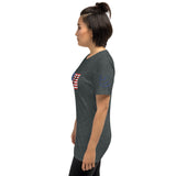 Buck Skull American Flag Unisex T-Shirt