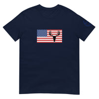 Buck Skull American Flag Unisex T-Shirt