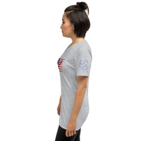 Buck Skull American Flag Unisex T-Shirt