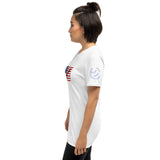 Buck Skull American Flag Unisex T-Shirt