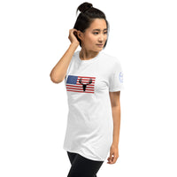 Buck Skull American Flag Unisex T-Shirt